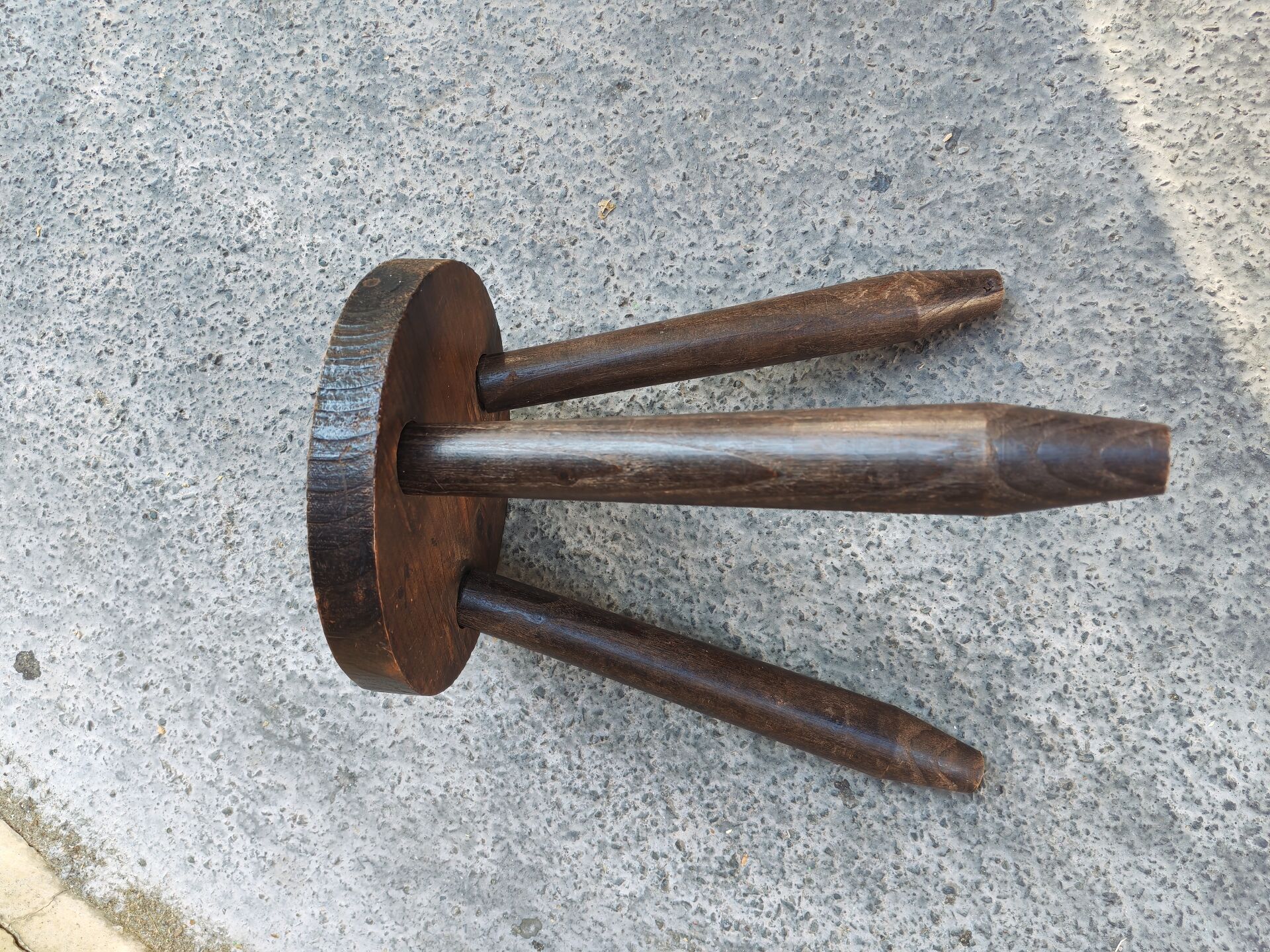 Brutalist tripod stool
