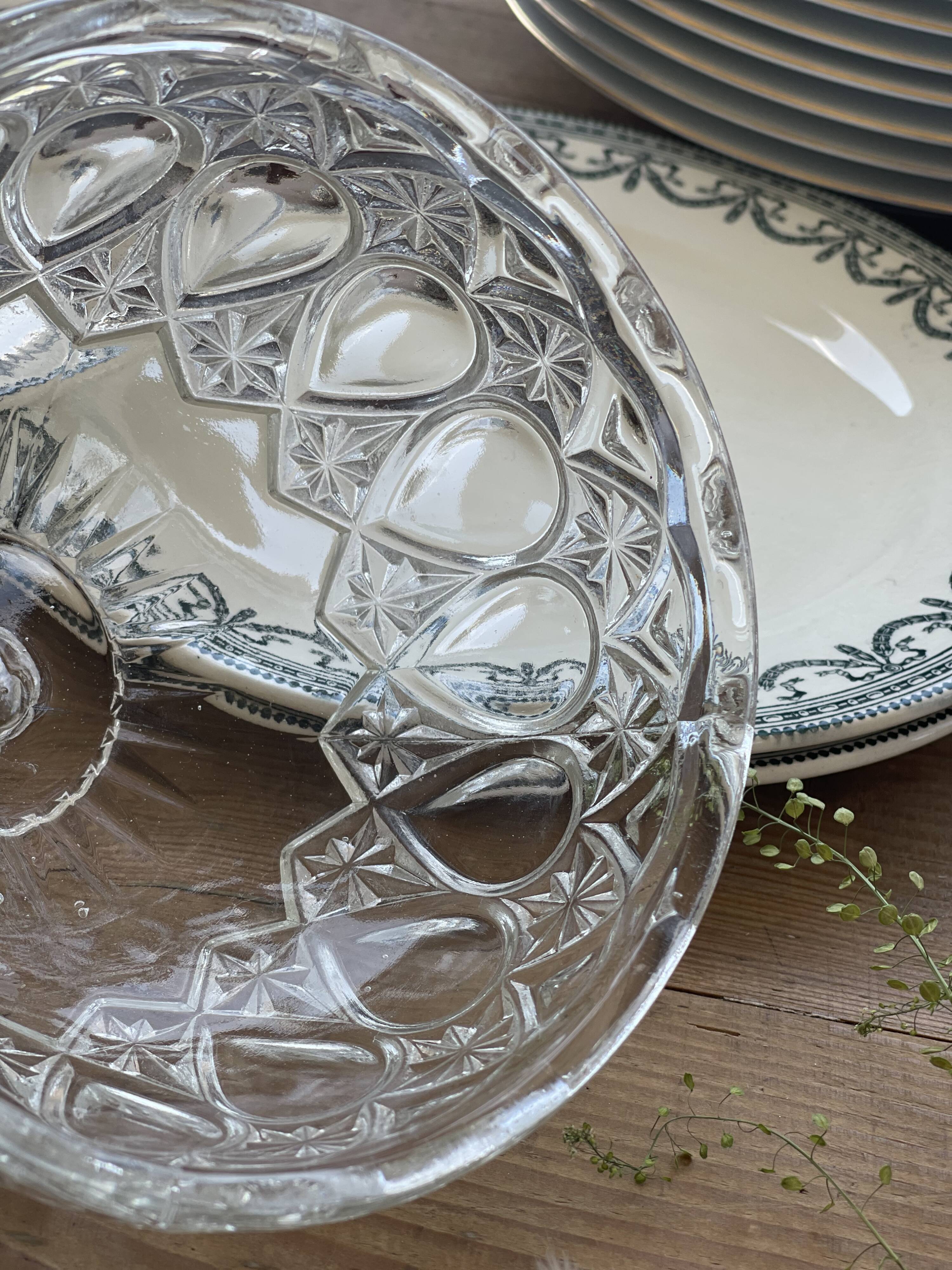 Crystal dish and bell