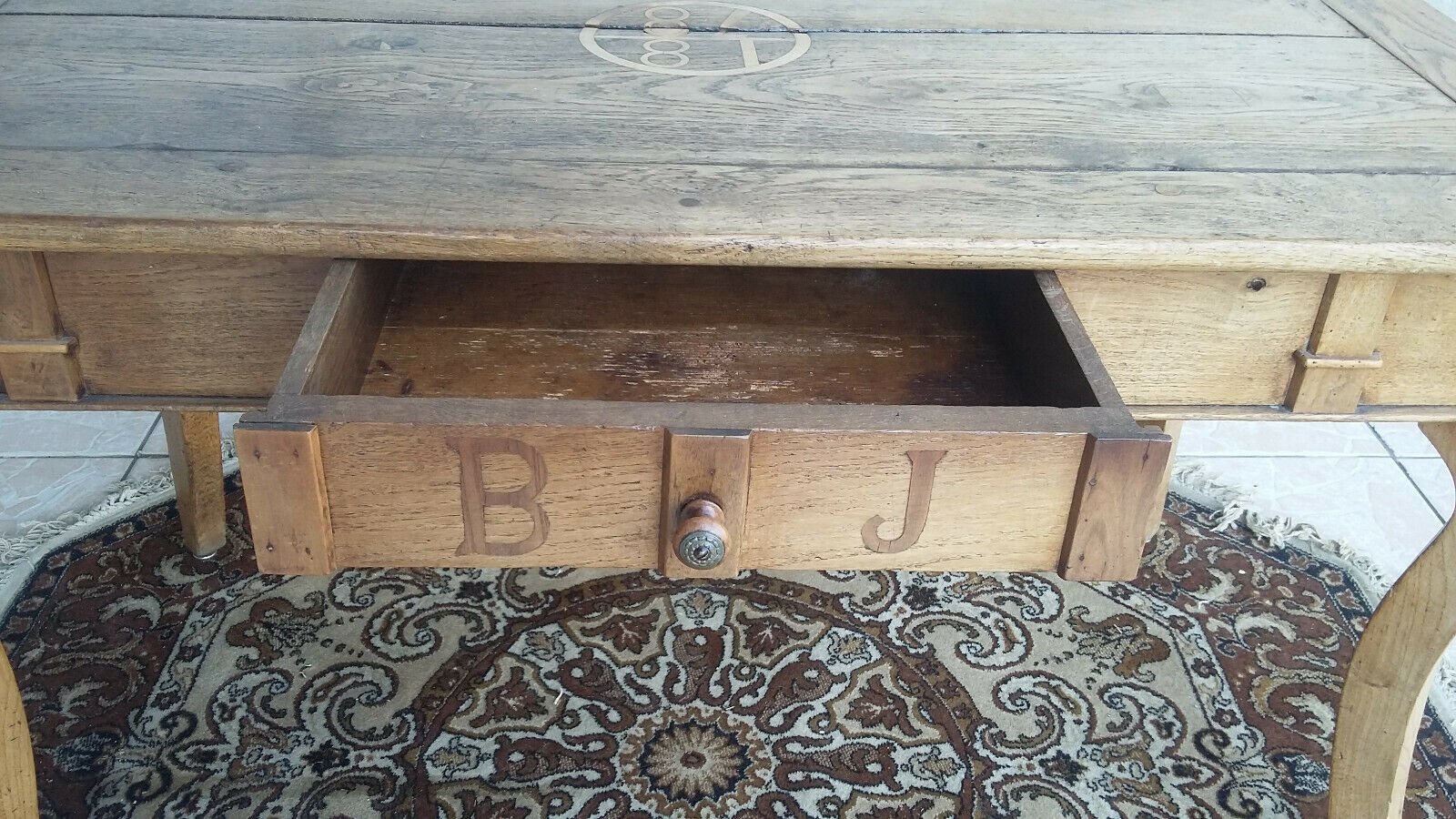 Louis XV oak table 1878