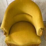Velvet toad armchair