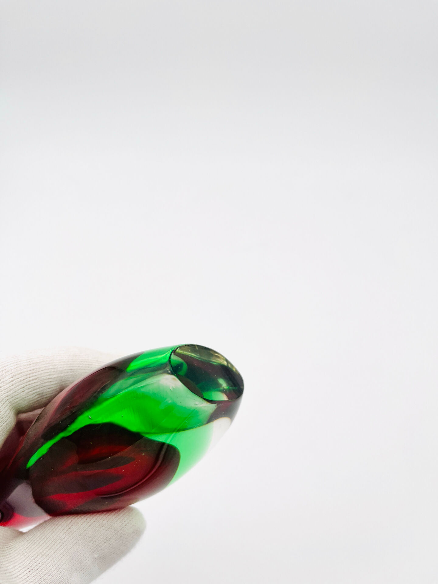 Murano Soliflore Vase - Flavio Poli - Sommerso Red Green 19cm