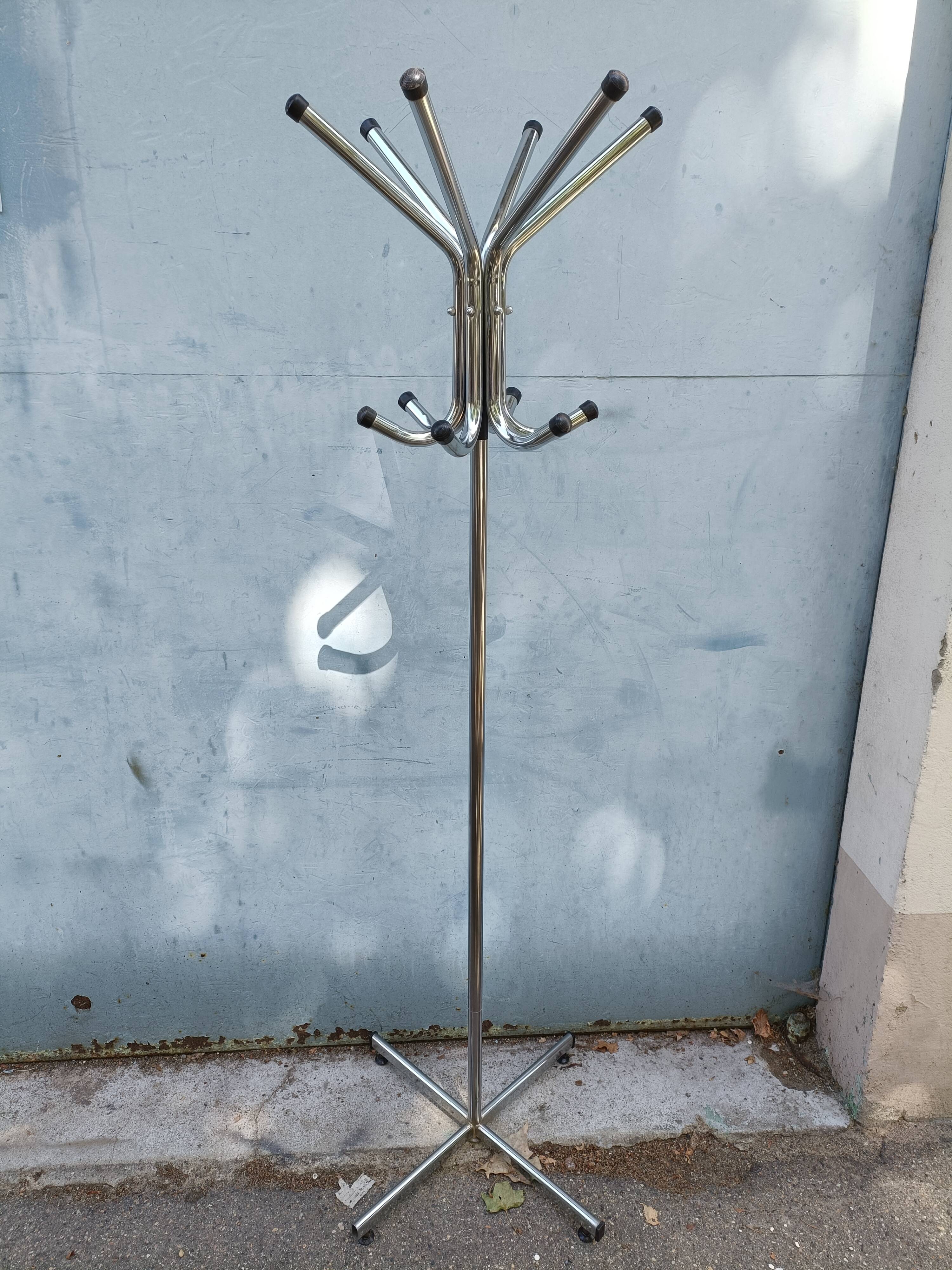 Vintage chrome coat rack