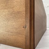 Storage unit in solid oak and veneer, circa 1960.