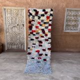 Tapis Berbère Boucherouite coloré - 77 x 239 cm