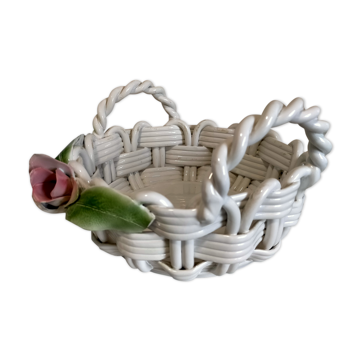Braided ceramic dish