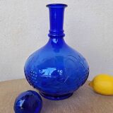 Blue glass carafe