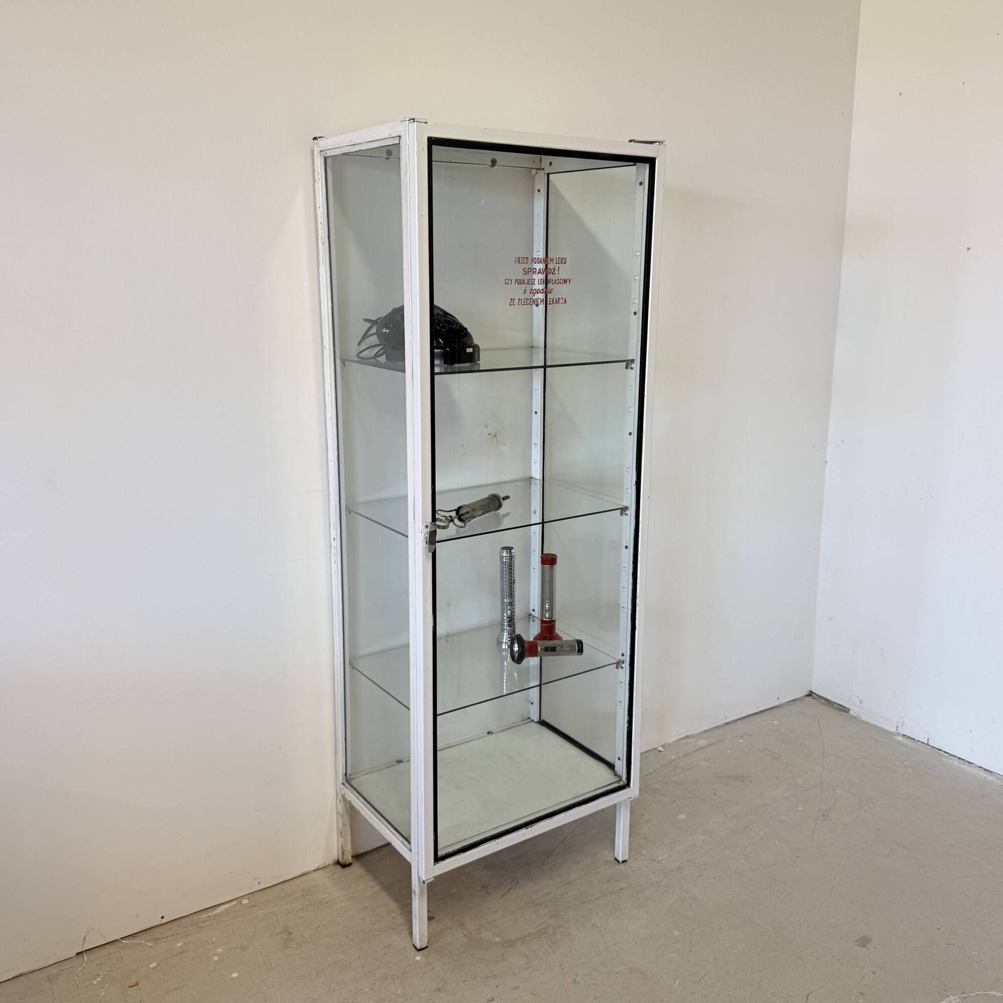 Mid-Century Polish Medical Display Cabinet, 1960s