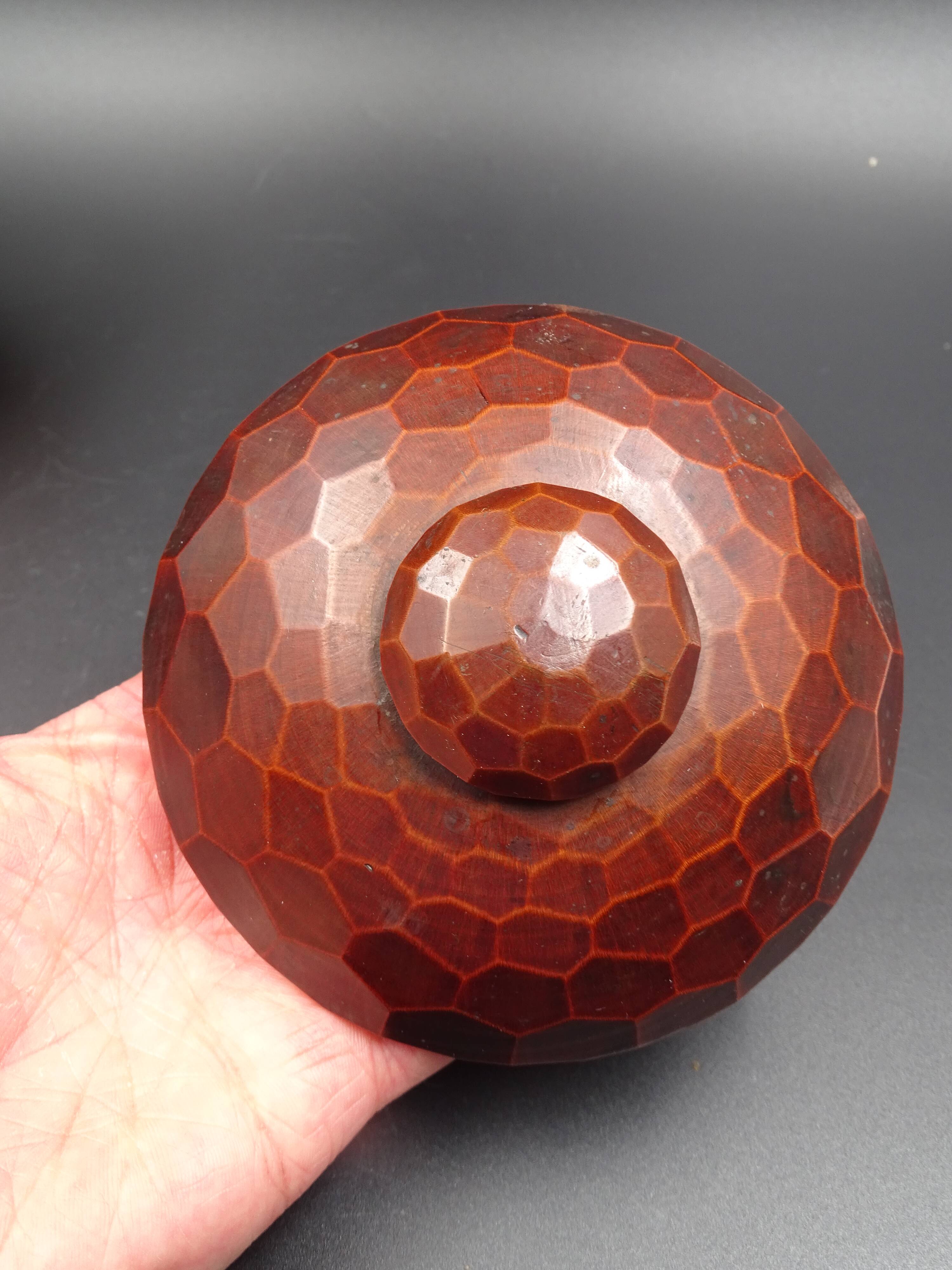 Wooden box- Decoration of cut sides - circa 1950