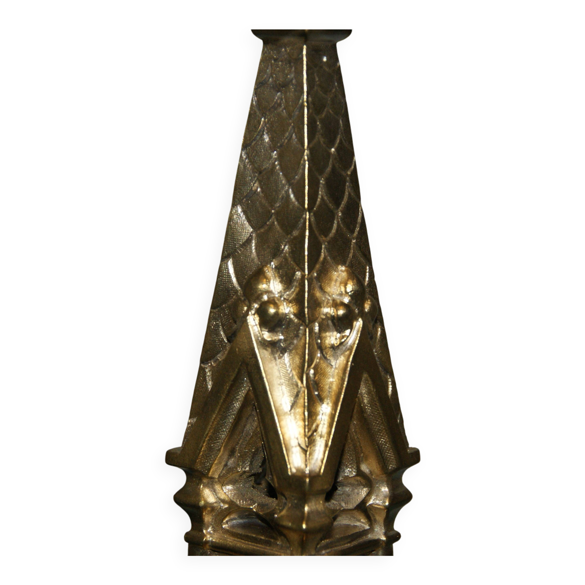 Rare pair of 19th century bronze candlesticks