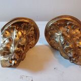 Pair of Gilded Resin Wall Mounted Stools