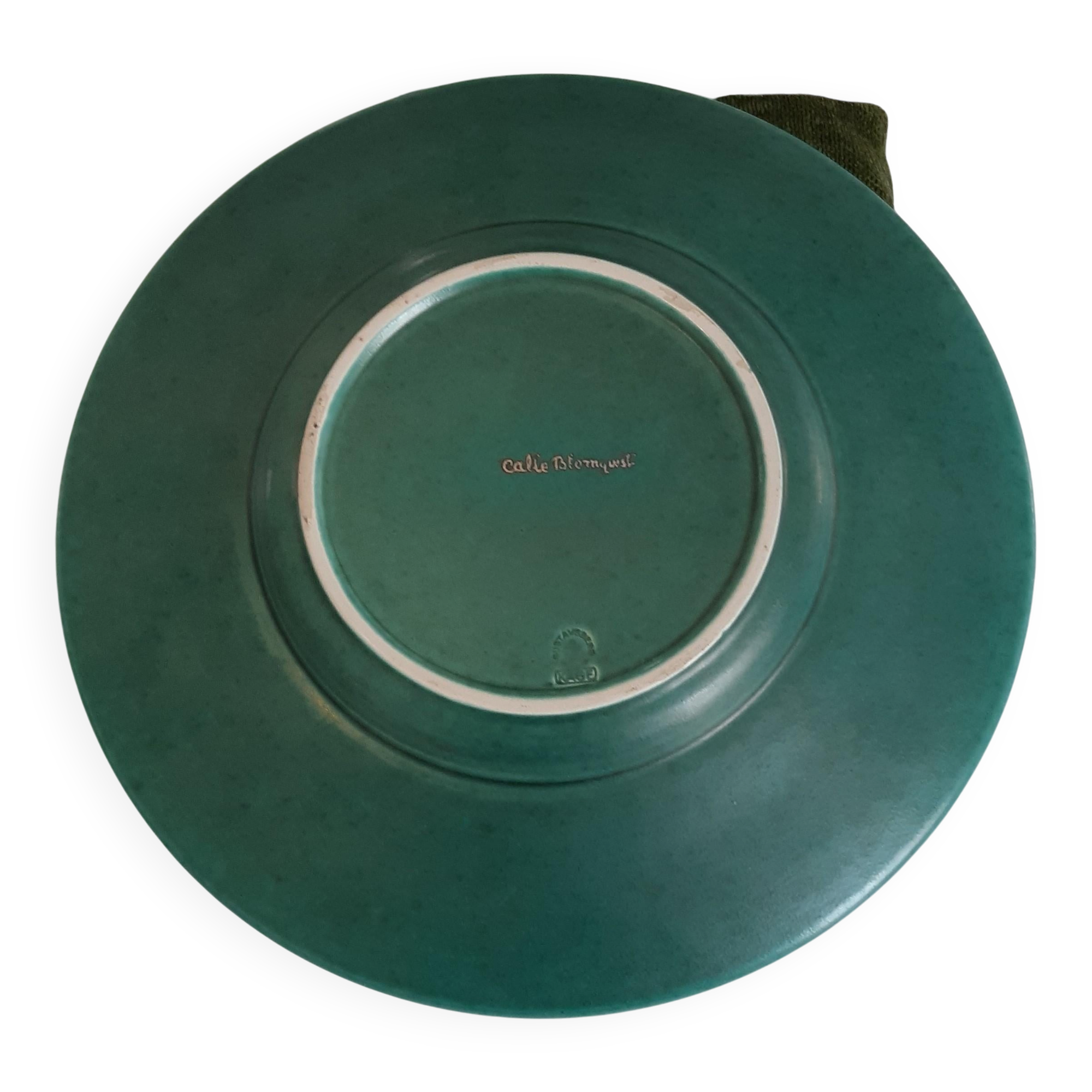 Plate Wilhelm Kage "ARGENTA" Gustavsberg Sweden 1940s. Signed