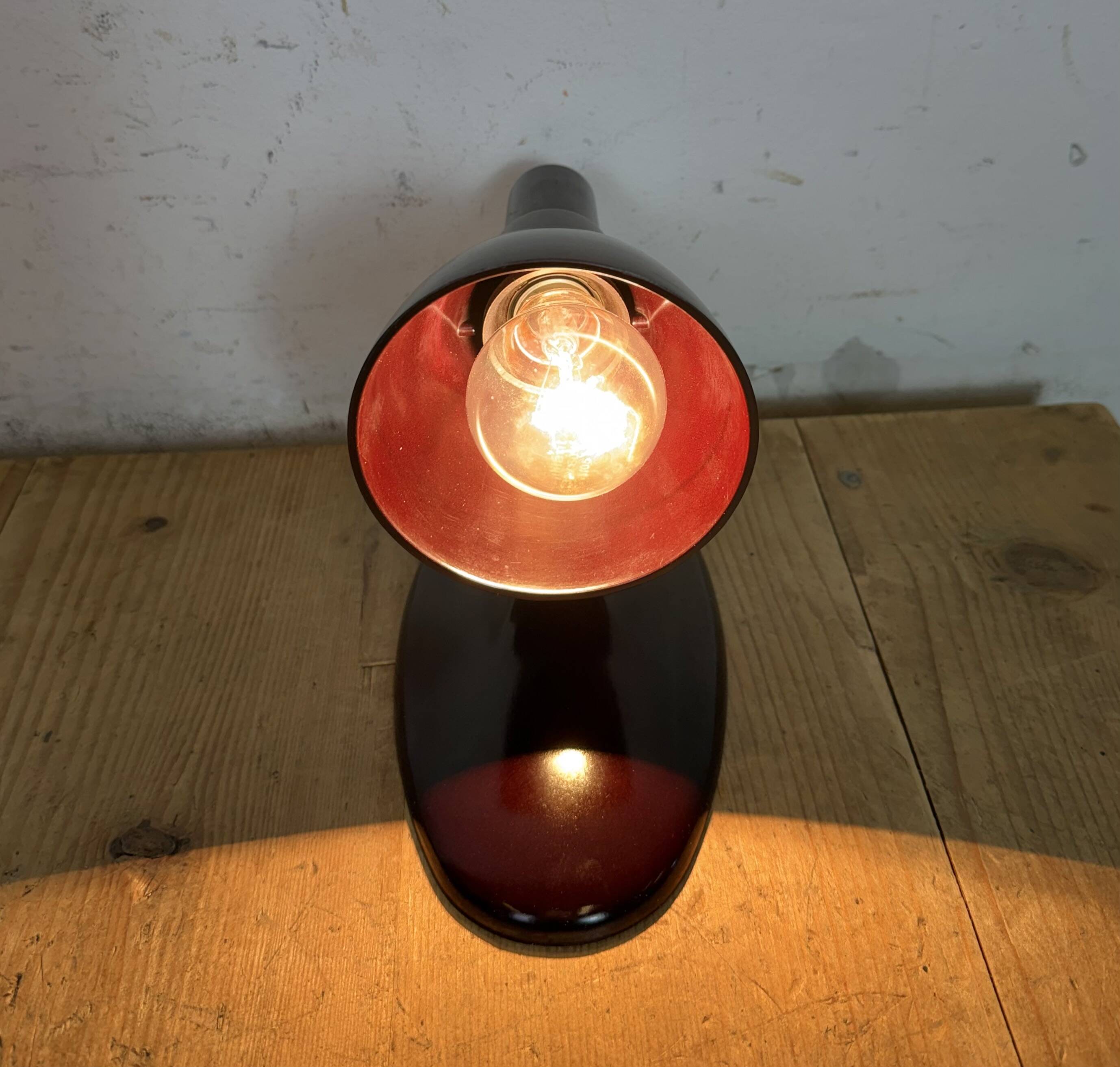 Vintage Midcentury Brown Bakelite Wall Light, 1950s