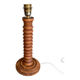 Turned wooden lamp base