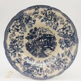 6 vintage blue soup plates “Toile de Jouy patterns”