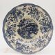 6 Assiettes creuses vintages bleues « Motifs toile de Jouy »