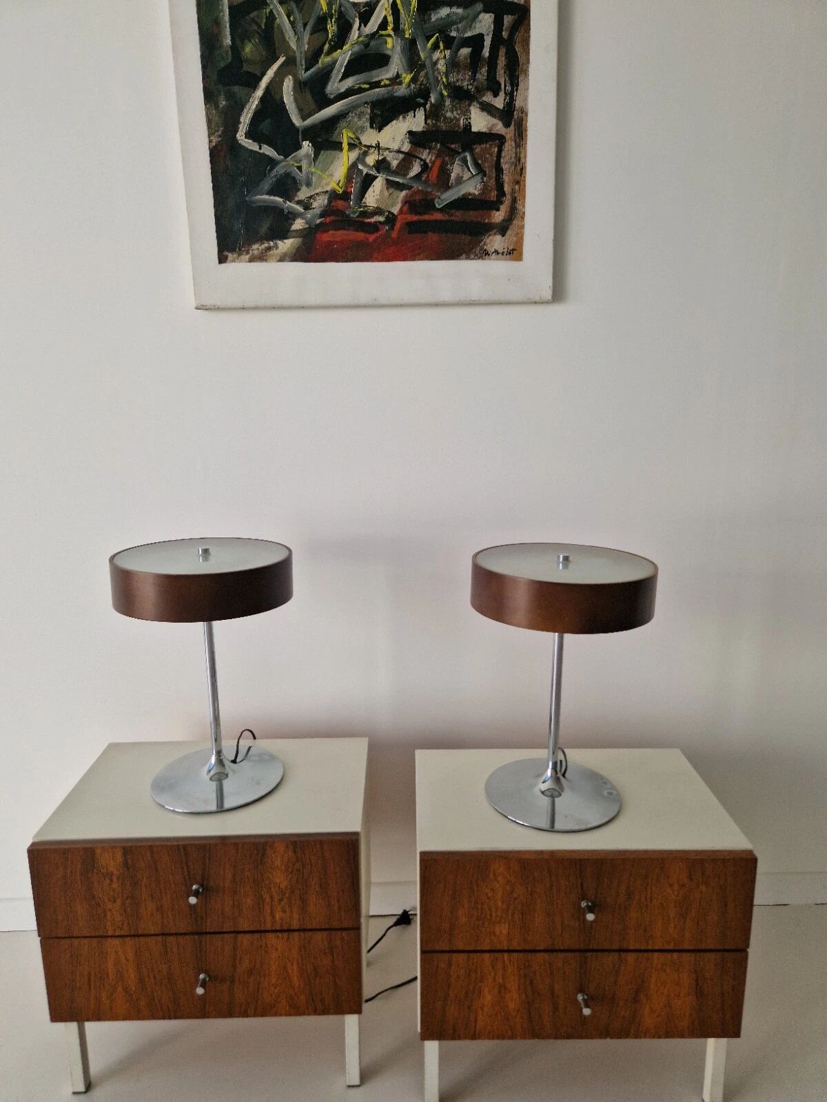 Pair of Vintage Malibu Lamps 1970s Interior Design Retro Lighting
