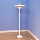 Lampadaire danois en blanc avec accent orange par Jeka Metaltryk, 1970s