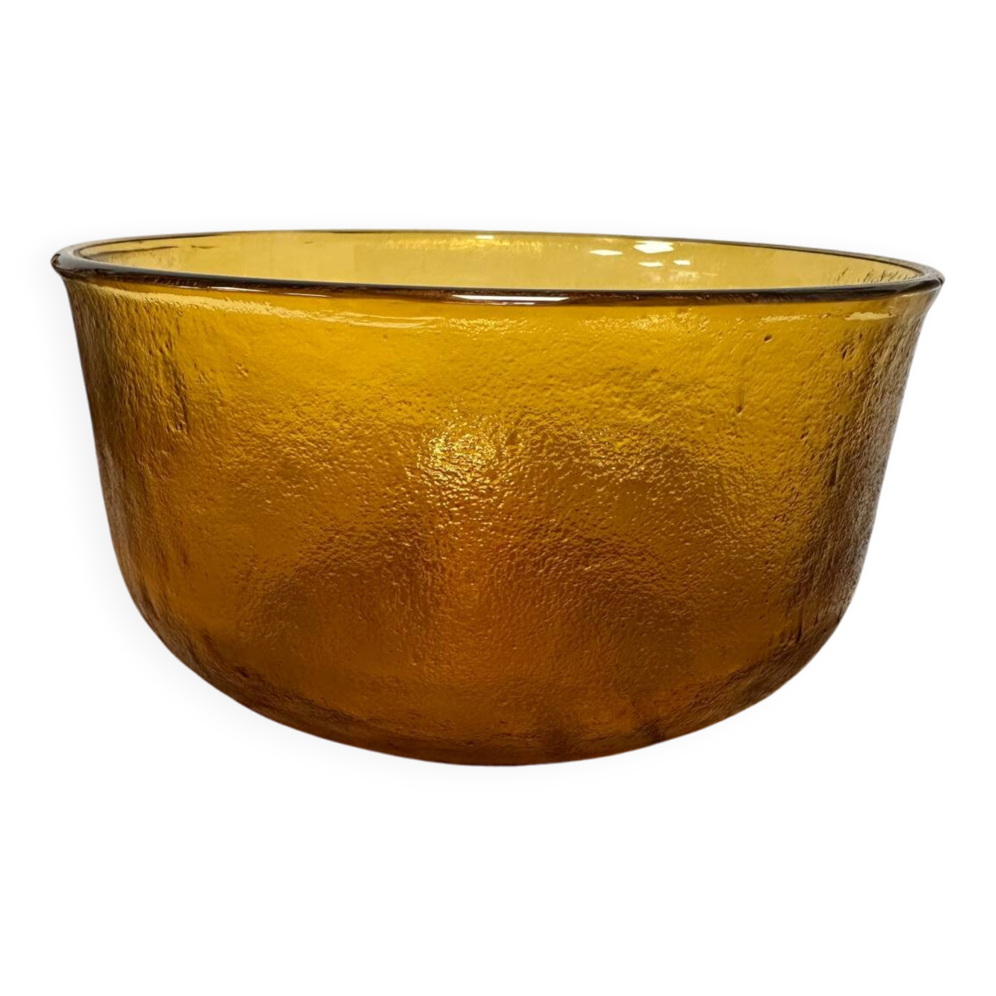 Vintage amber granite glass salad bowl