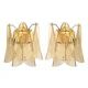 Amber Rondini Murano Glass Gold Wall Sconces by Simoeng, Set of 2