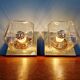 Pair of wall sconces in glass and brass, Limburg, 1970