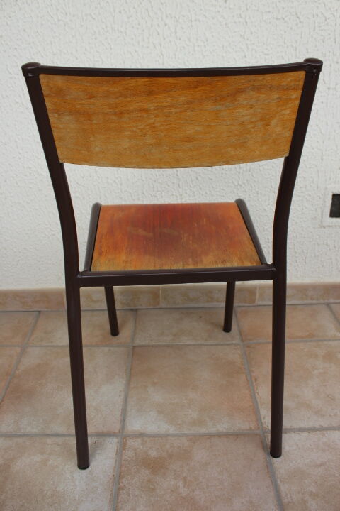 Lot de 4 chaises d'école Mullca 510 vintage