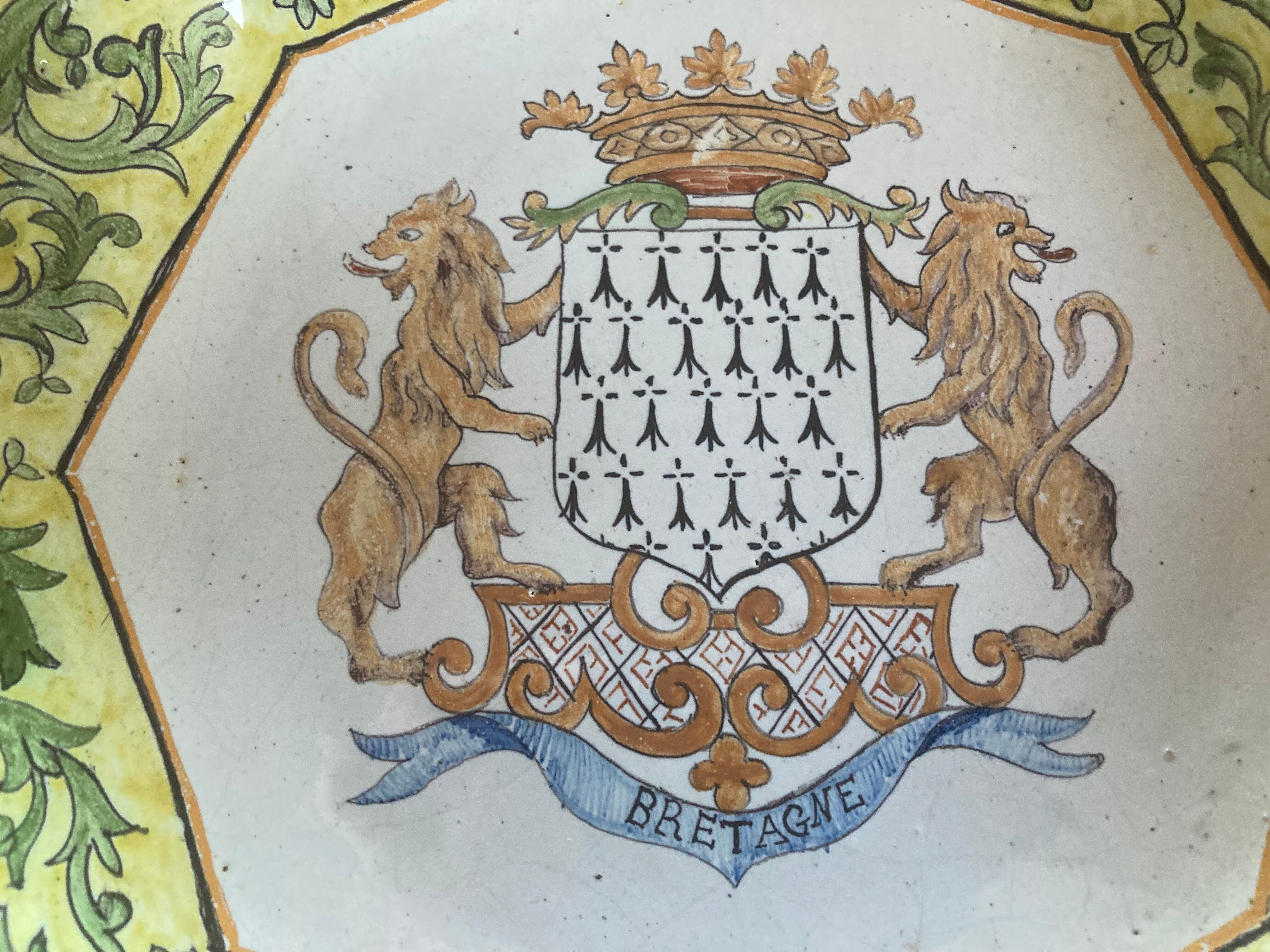 Earthenware plate Porquier