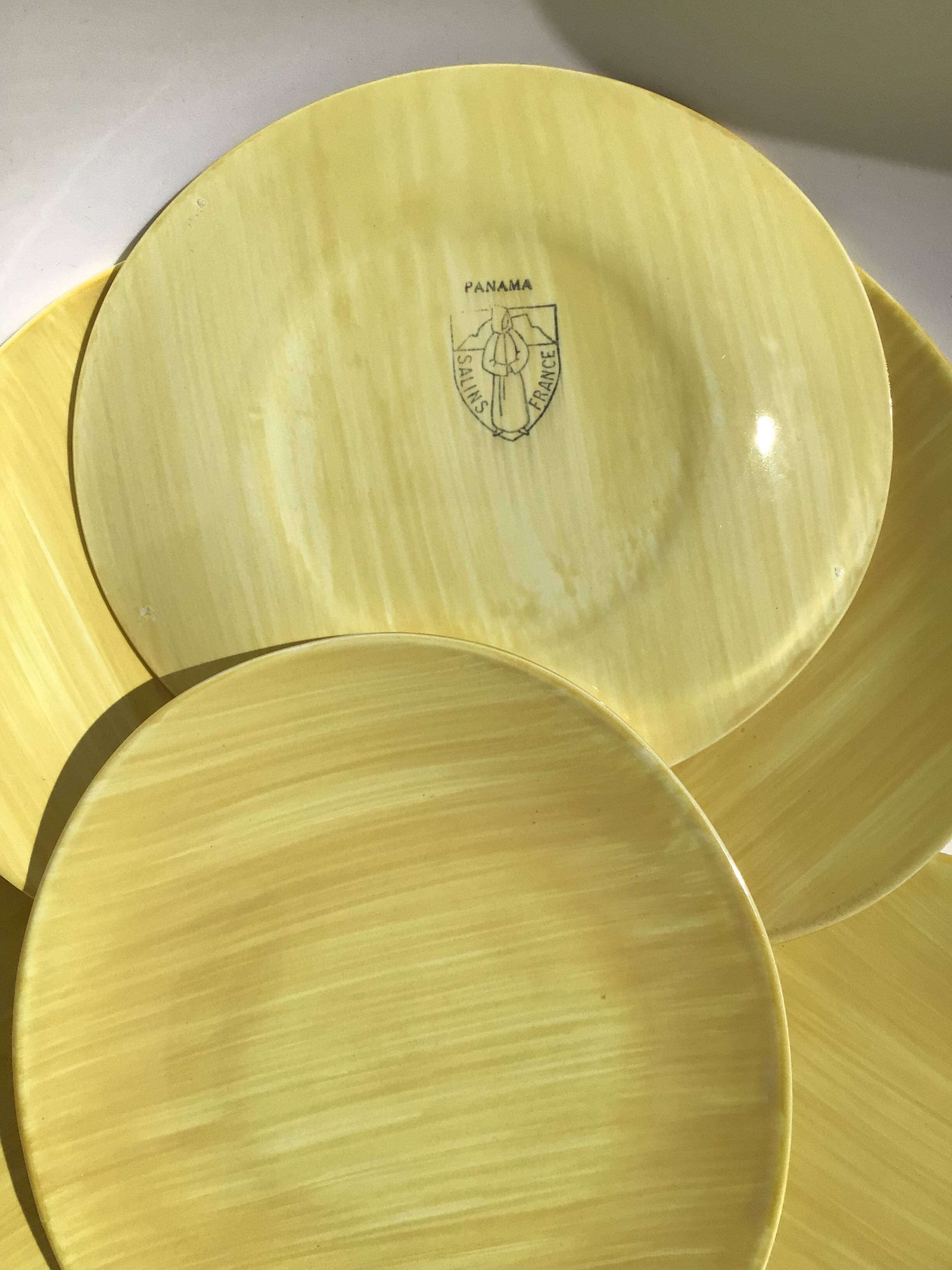 5 Salins Panama brushed oval dessert plates