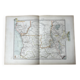 Original map of Zambezi and Congo 53x37cm 1905