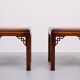 Drexel Chippendale pair Mahogany Sofa Tables 1970s USA