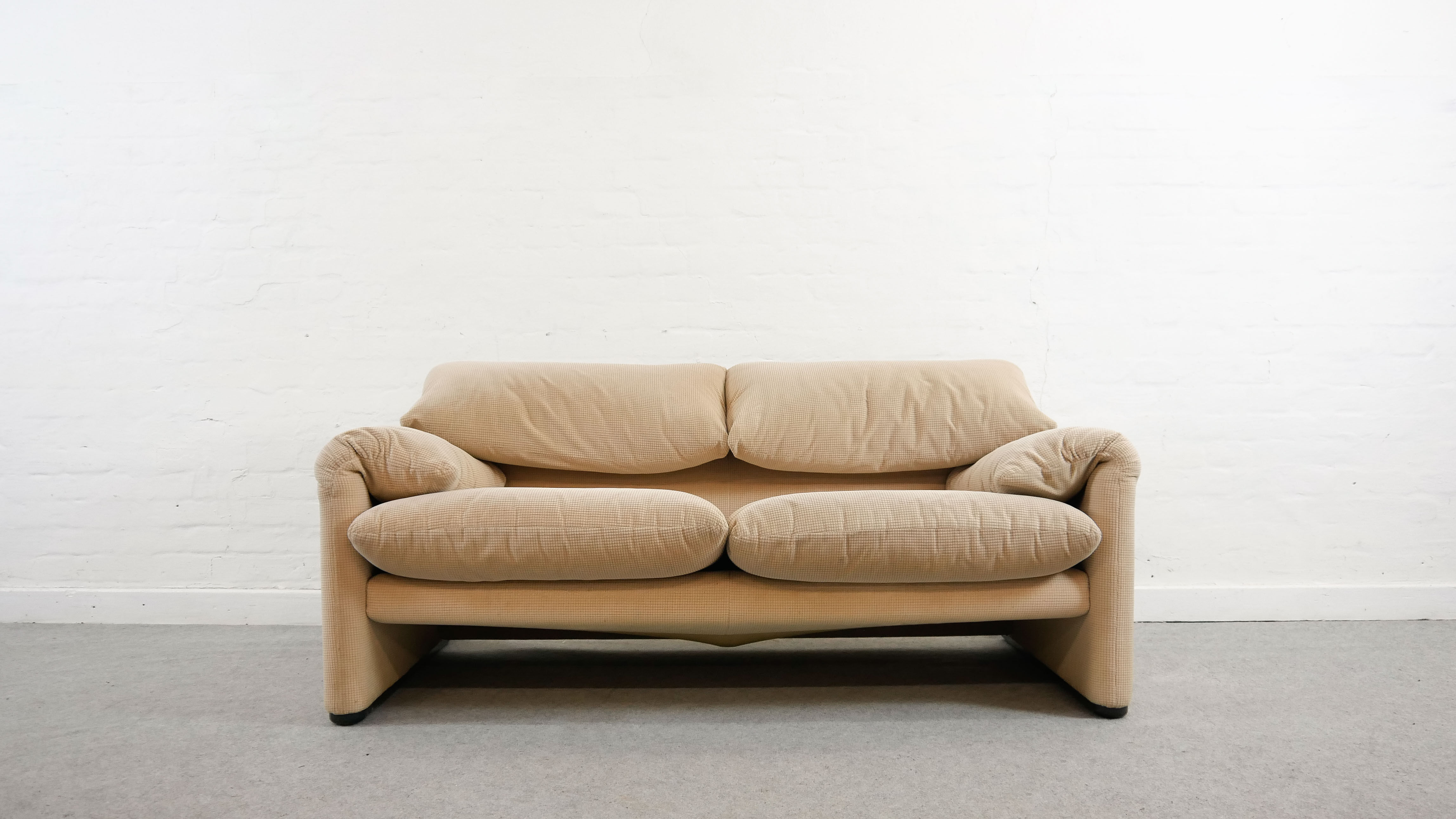 Set of Maralunga 2-seater & armchair by Vico Magistretti for Cassina, Italy