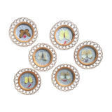 Sous-verres papillon en rotin et verre