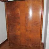 Small vintage Scandinavian walnut veneer cabinet, 1940s