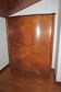 Small vintage Scandinavian walnut veneer cabinet, 1940s