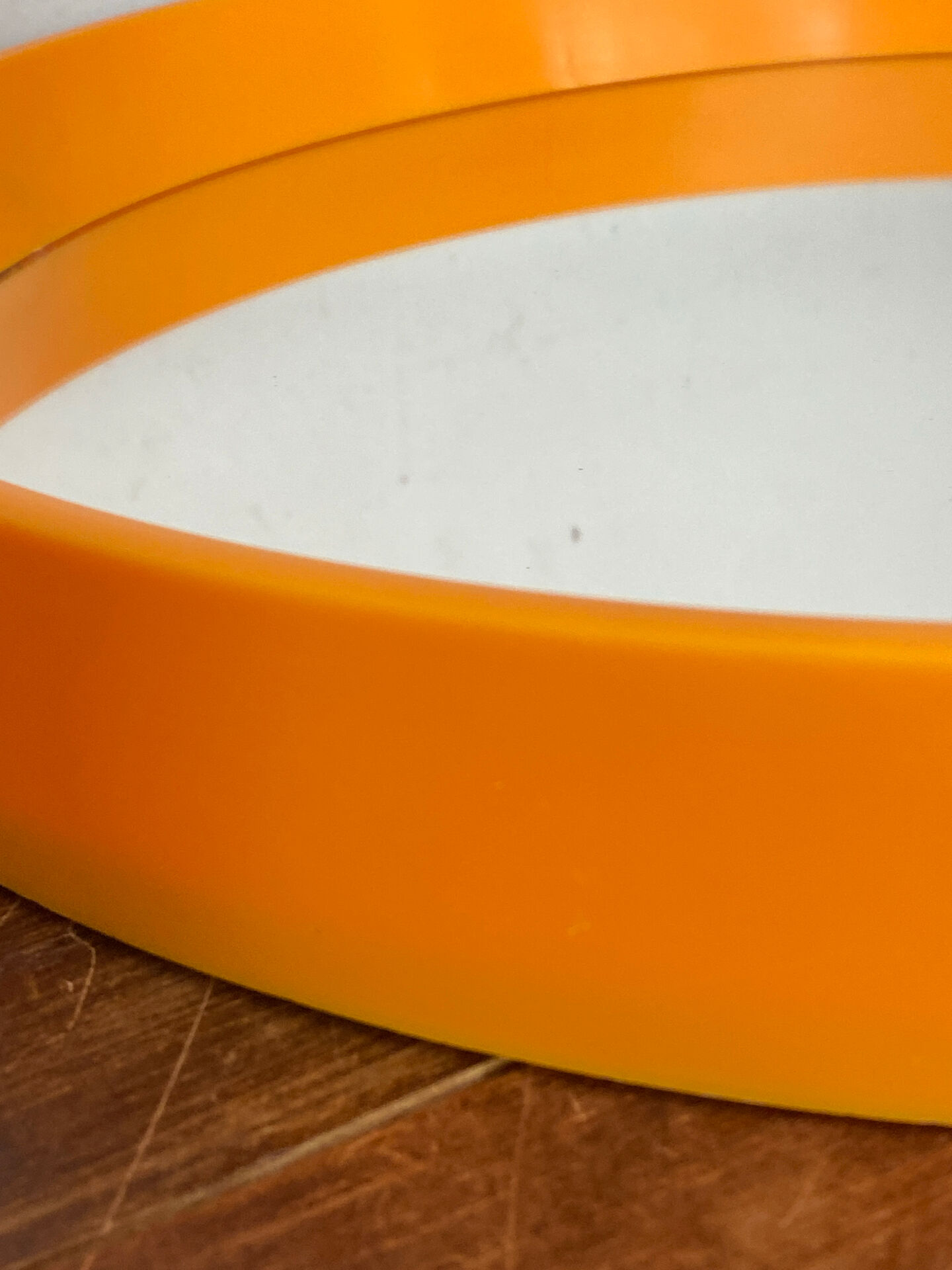 Danish round mirror, made of plastic, 1970s