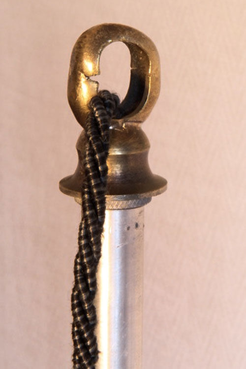 Old Bauhaus lamp in mercurized glass chrome industrial suspension.