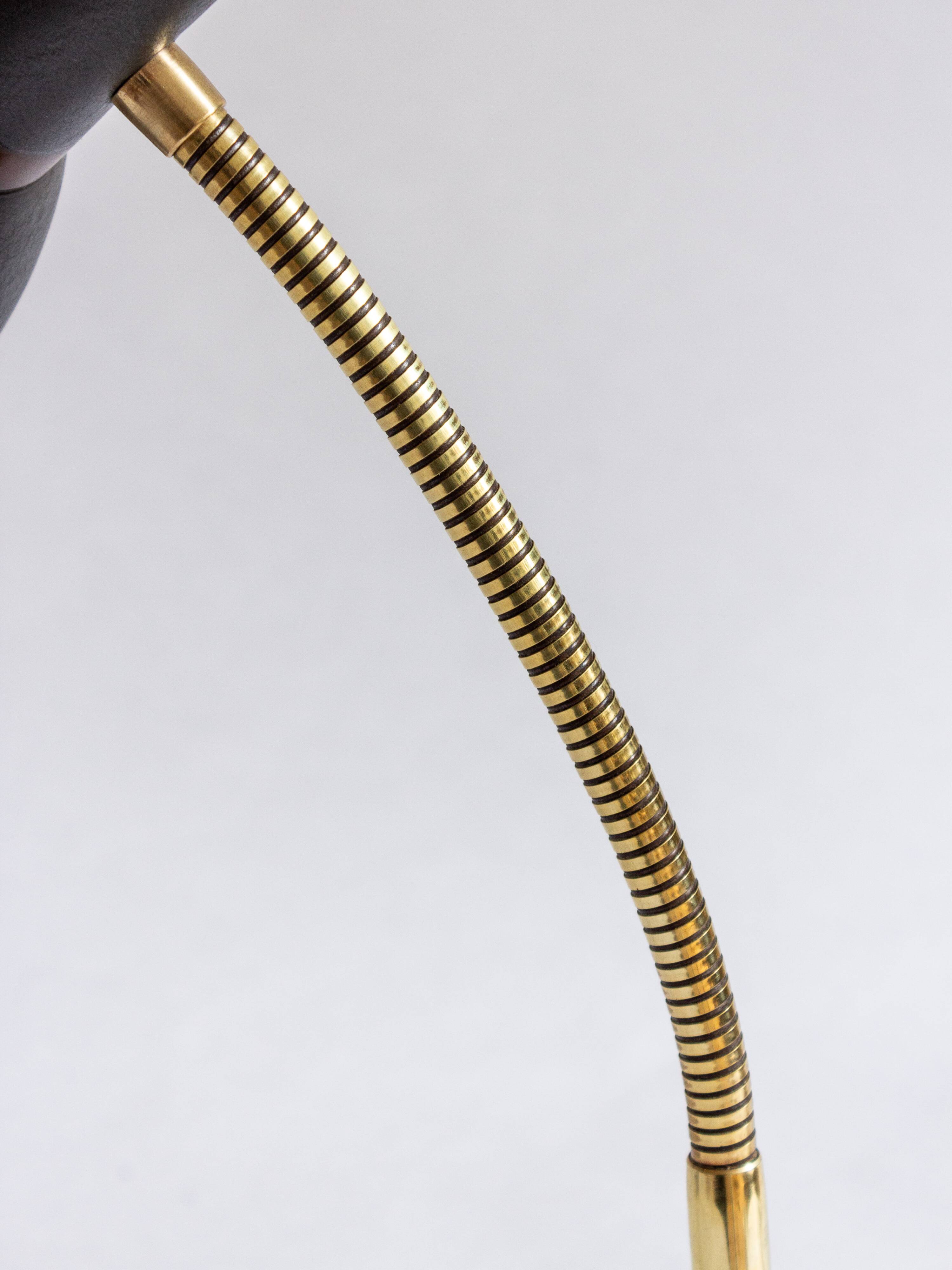 Metal and brass cocotte lamp, 1950s