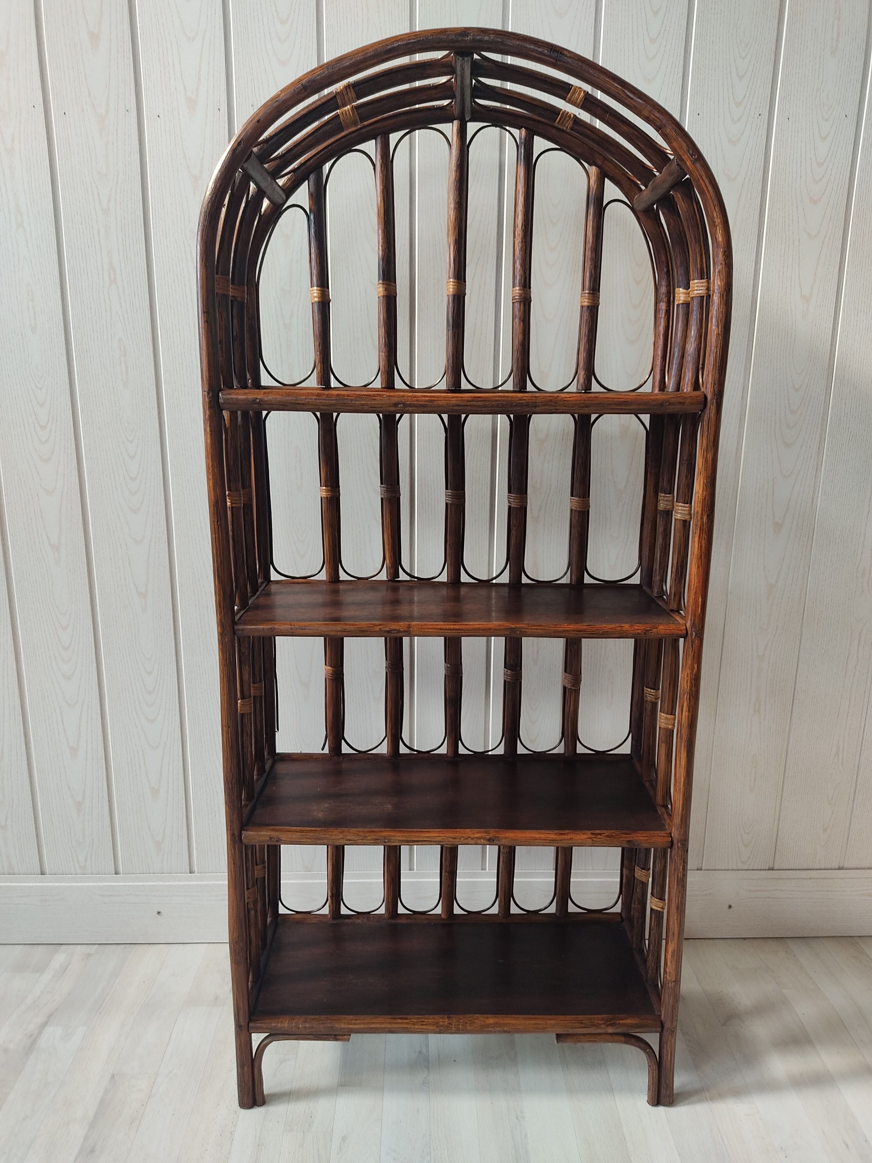 Vintage rattan shelf