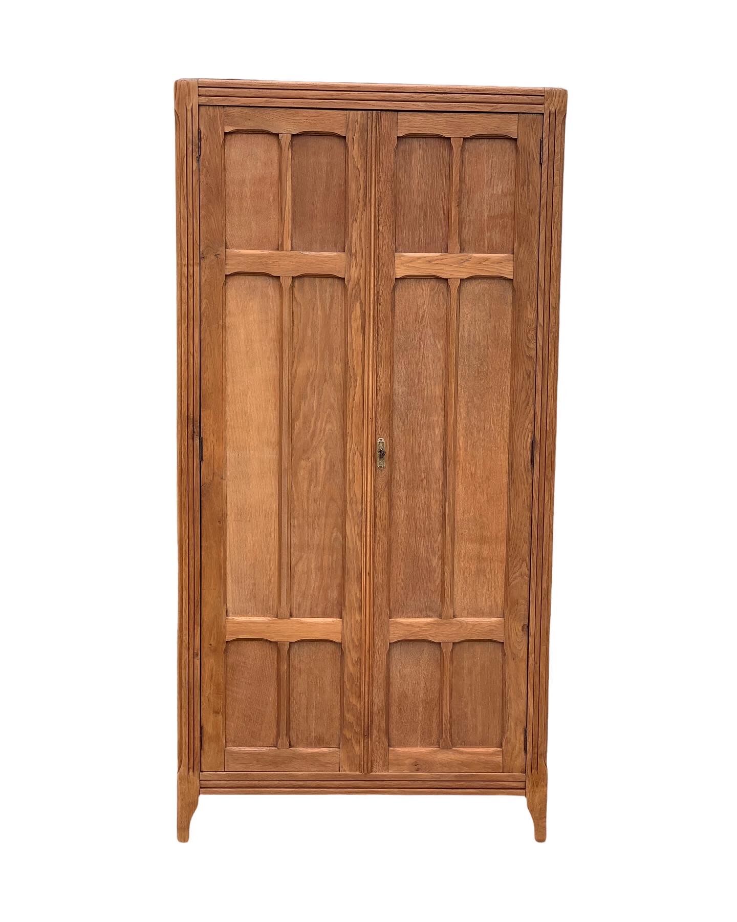 Parisian wardrobe paneled 1930 raw wood