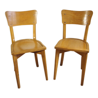 Paire de  chaises bistrot années 60