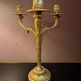Pair of gilded bronze candelabra
