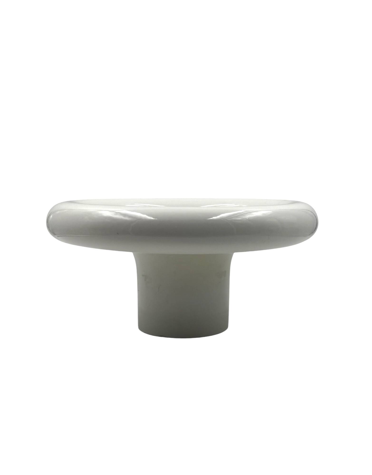 Roberto Arioli, vase en céramique blanche de l'ère spatiale, Gabbianelli Italie ca. 1970
