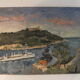 Oil on cardboard painting - Bay of Villefranche sur Mer 1938