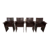 Set of 4 Matteo Grassi Korium dining/conference chairs by Tito Agnoli