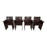 Set of 4 Matteo Grassi Korium dining/conference chairs by Tito Agnoli
