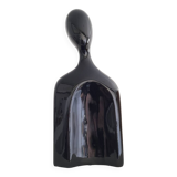 80s black ceramic bust