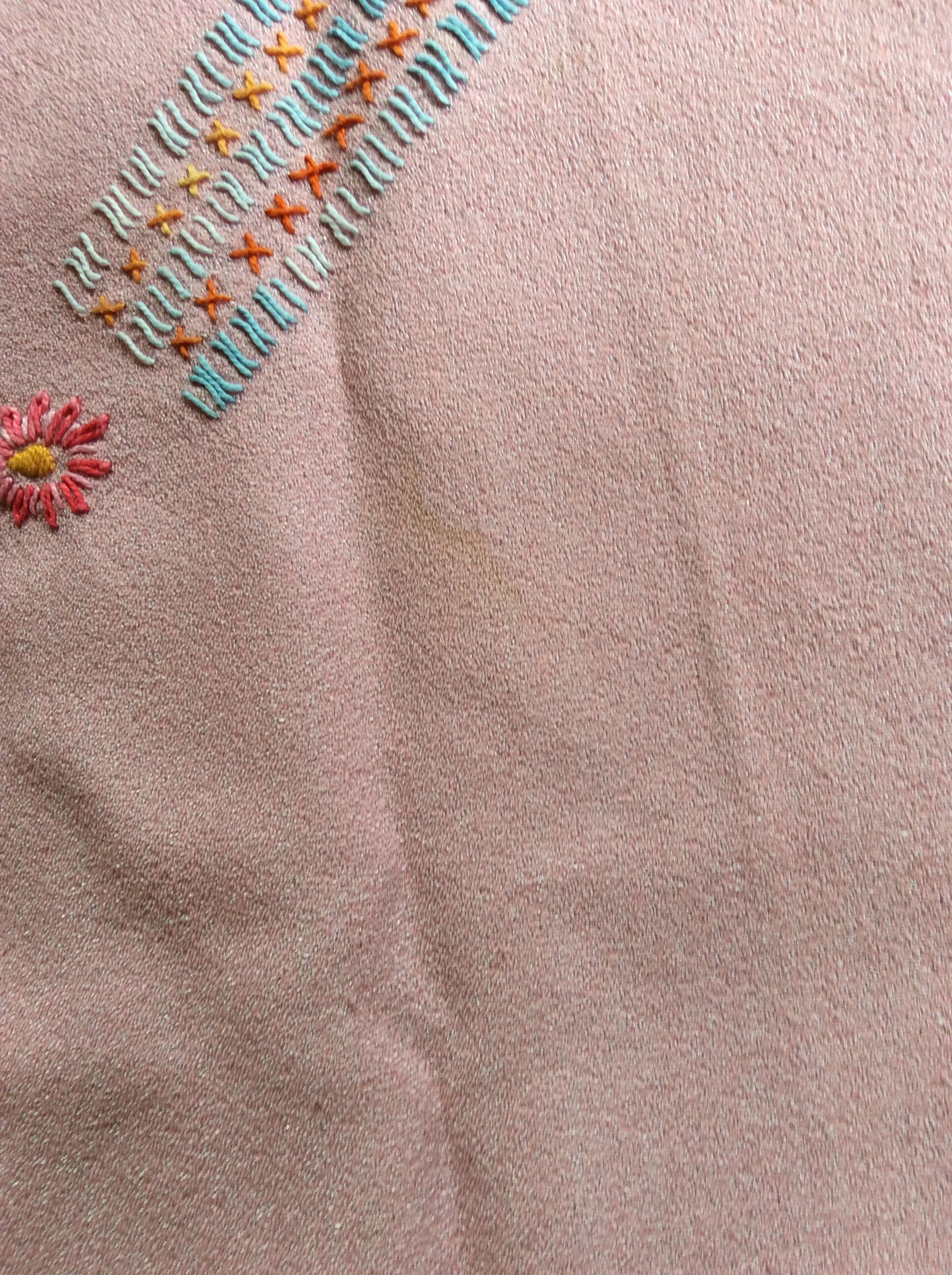 Embroidered tablecloth and 3 towels