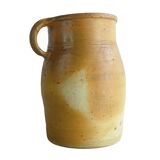 Pichet ancien en faïence française aux tons orangés