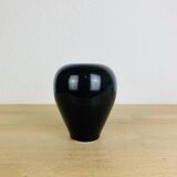 Black ceramic vase signed Comte, vintage