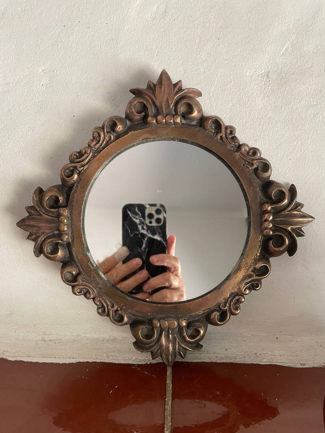 Old metal mirror