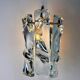 Pair of JT Kalmar frozen wall sconces, Murano glass, Austria, 1970s